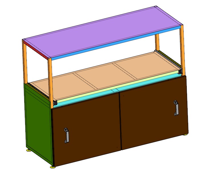 3D модель Стеллаж для оргтехники