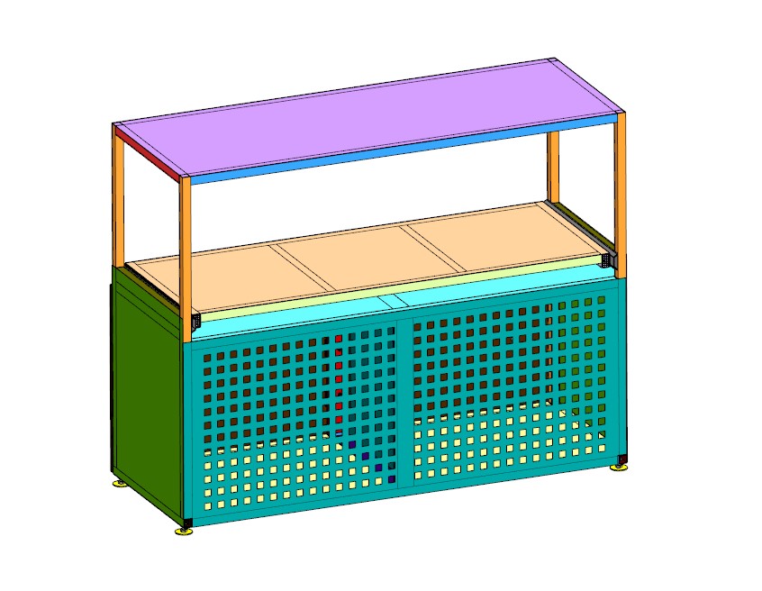 3D модель Стеллаж для оргтехники