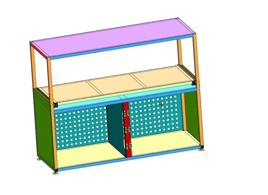 3D модель Стеллаж для оргтехники