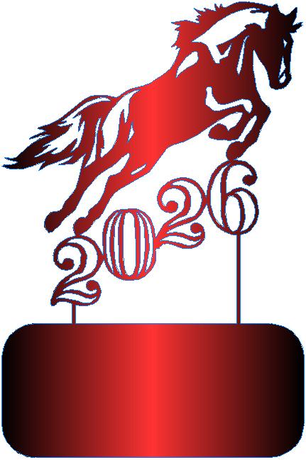 Чертеж Подставка на новый год 2026 (3 варианта)