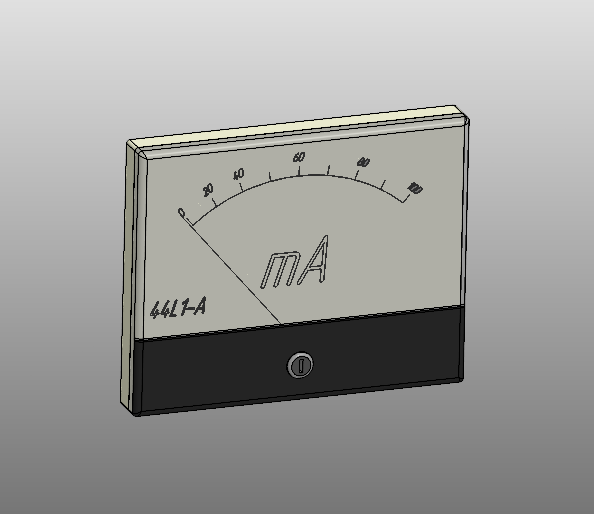 3D модель Амперметр 44L1-A