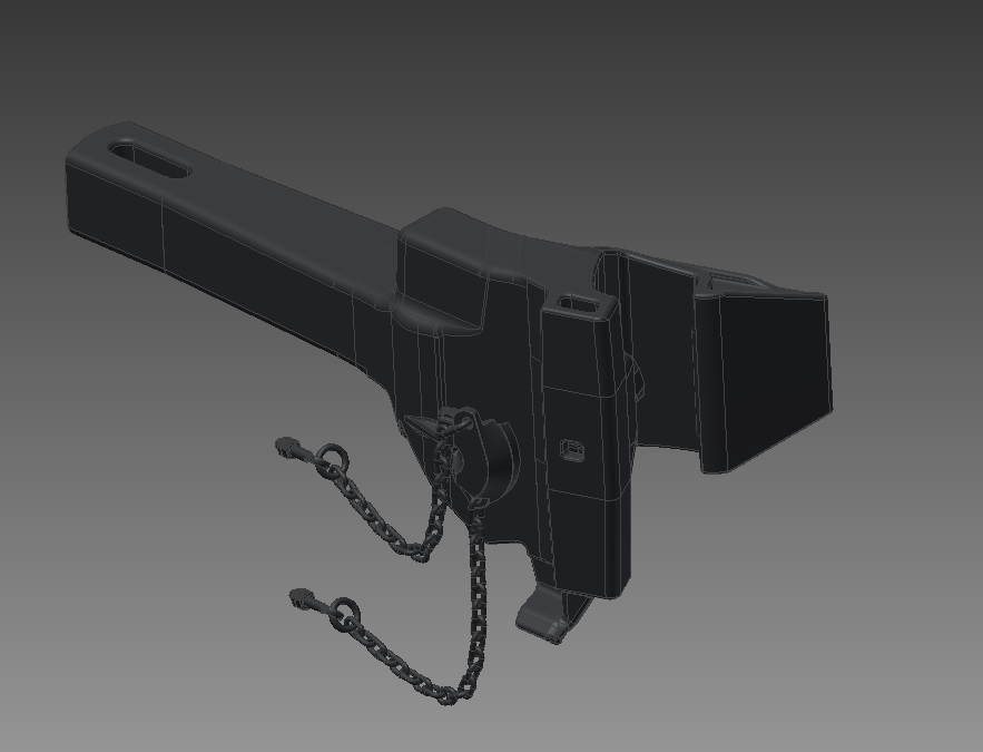 Чертеж Модель автосцепного устройства грузовых вагонов