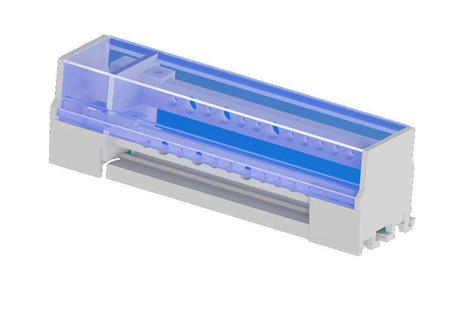 3D модель Двухполюсна колодка nVent Eriflex BD 100125AL 14 виходов