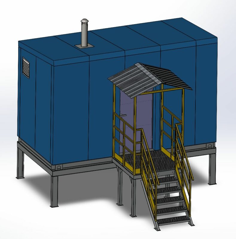 3D модель Блочно-модульное здание контейнерного типа