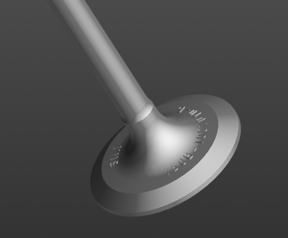 3D модель Клапан впускной 150В-1007010-Б и выпускной 150В-1007015-Б (ЗИЛ-164)