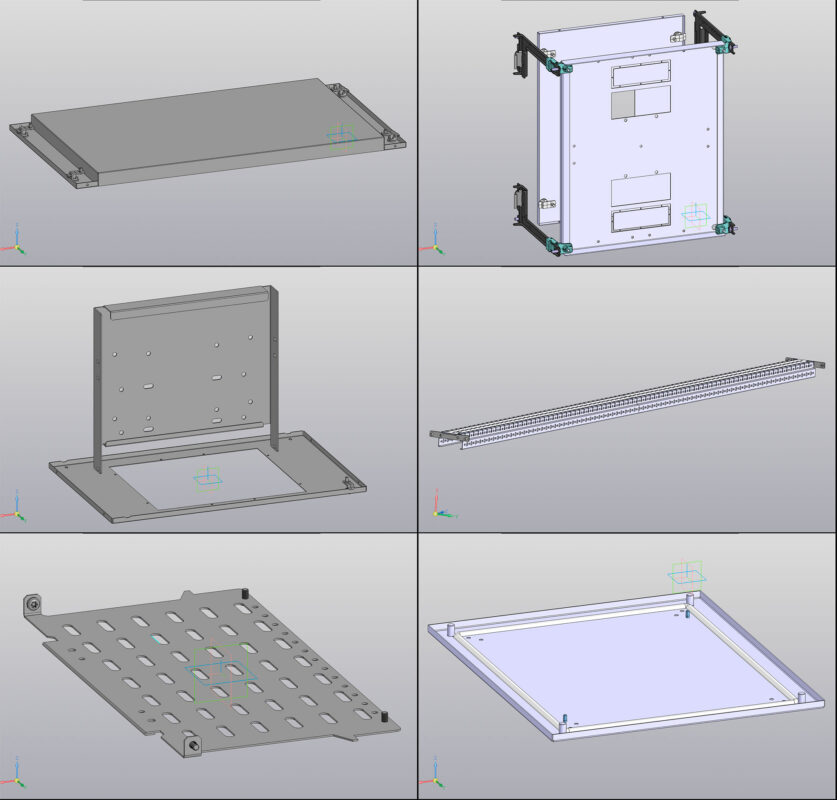 3D модель Конструктивные элементы шкафа ABB System pro E Power Часть 4