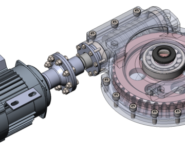3D модель Редуктор червячный с приводом uред=20