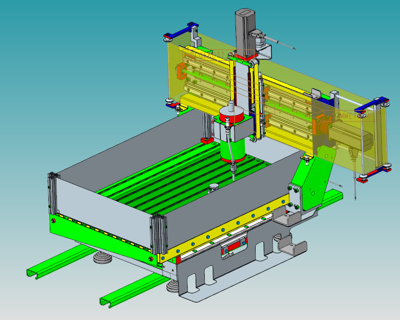 3D модель Самодельный фрезерный станок с ЧПУ под управлением Mach3