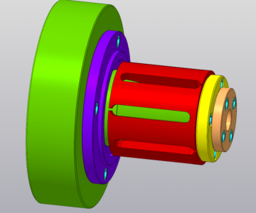 3D модель Токарная цанговая оправка ручного зажима