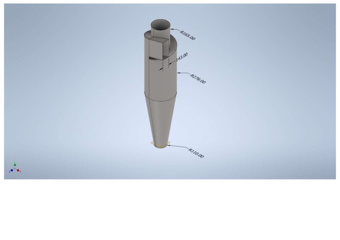 3D модель Параметрическая модель циклона ЦН-15 выполненная в Autodesk Inventor