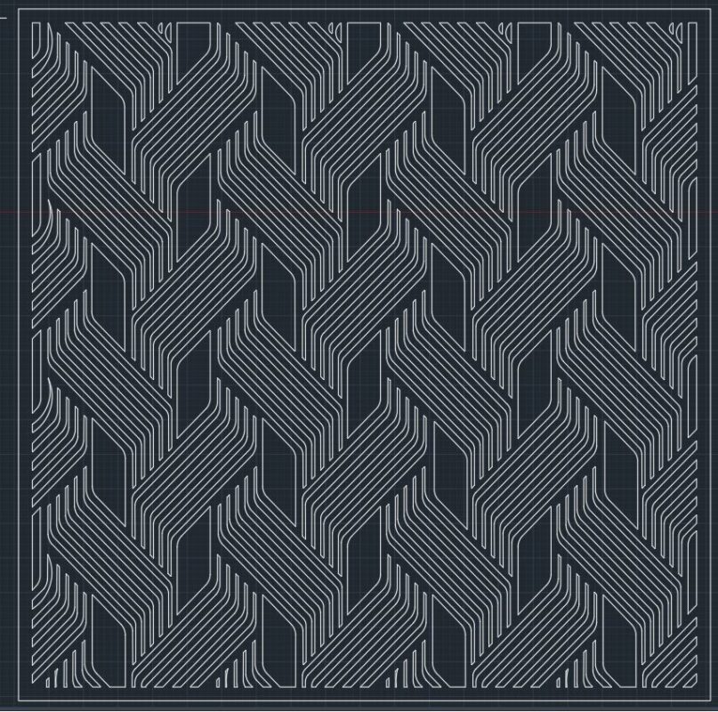 Чертеж Декоративная панель лазерной резки