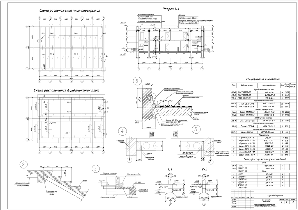 Чертеж Курсовой проект на тему Дом правосудия г.Ярославль