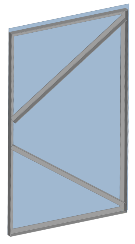 3D модель Дверь металлическая 1200х2000