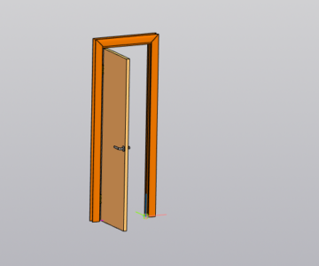 3D модель Дверной блок в ванную 685х2055 мм