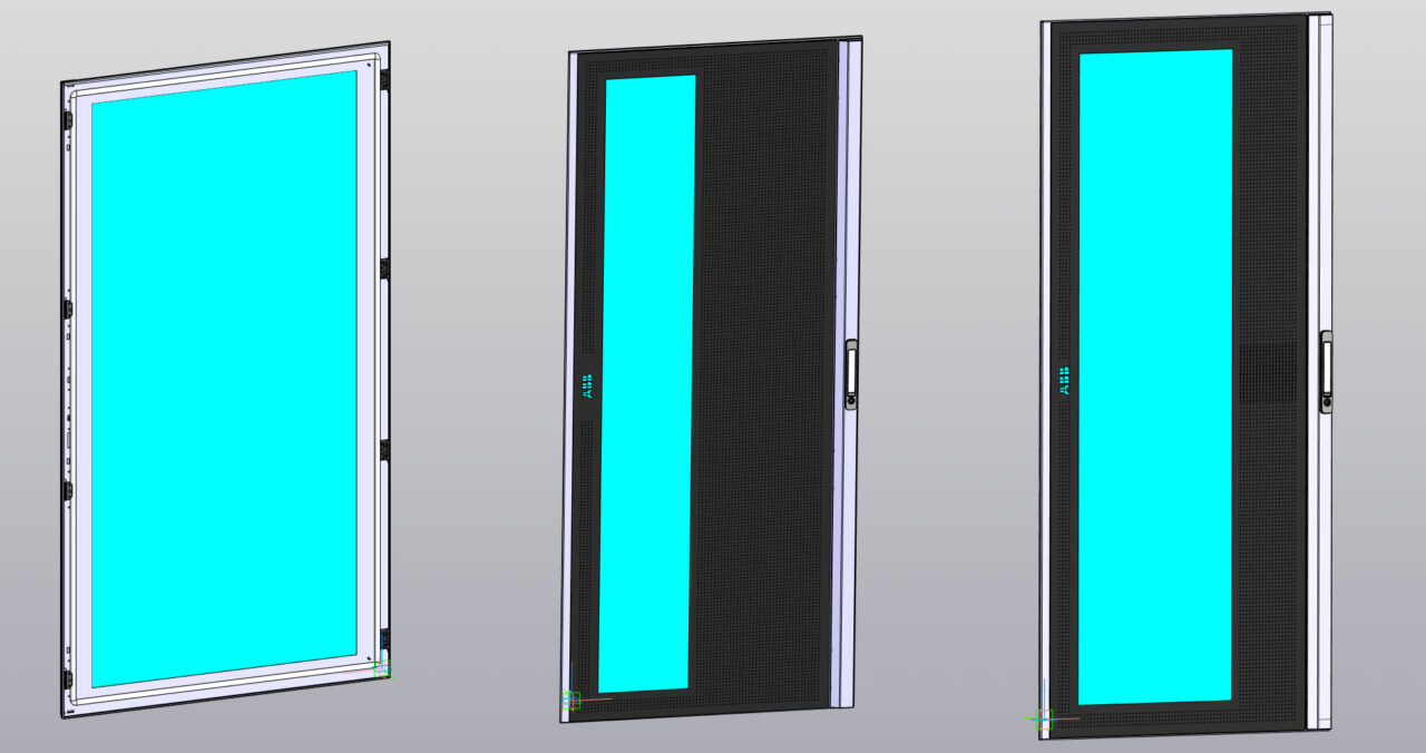 3D модель Конструктивные элементы шкафа ABB System pro E Power Часть 2 (двери)