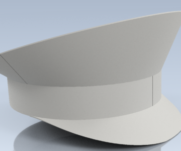 3D модель 3D модель  фуражки с козырьком из листового металла
