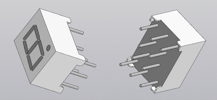 3D модель Индикатор семисегментный FYS-2811A(B)X-XX