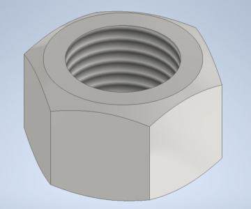 3D модель Параметрическая модель Гайки по ОСТ 26-2041-98
