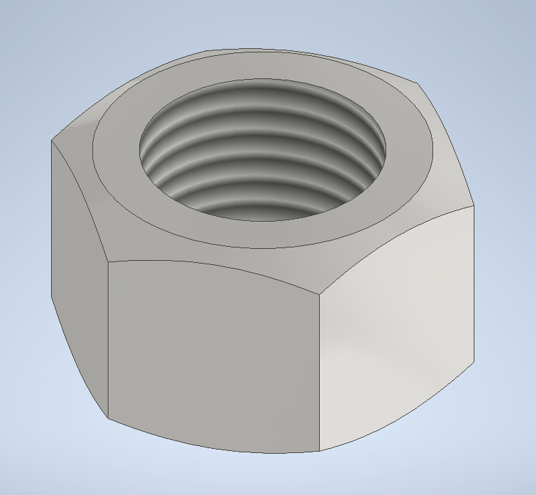 3D модель Параметрическая модель Гайки по ОСТ 26-2041-98