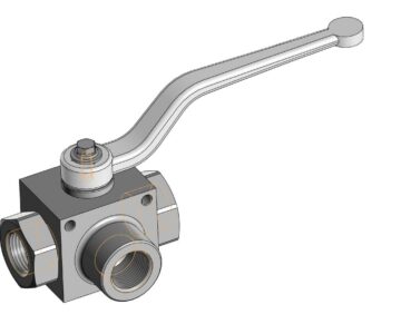 3D модель Трёхходовой шаровый кран GE3L G 3/4 Gemels