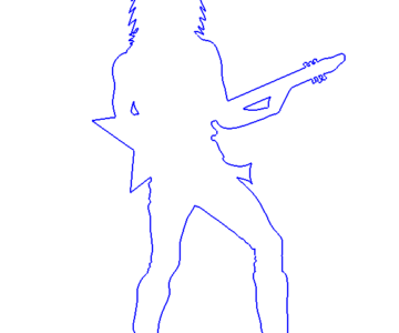 Чертеж Фигуры гитариста и вокалистки