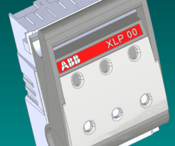3D модель ABB XLP00-3P разъединитель с предохранителями.