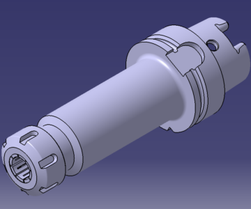 3D модель Патрон цанговый HSK63A-ER25-150