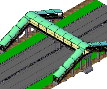 3D модель Надземный переход