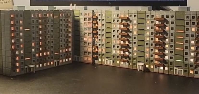 3D модель 3d модель 10 этажного панельного дома для печати