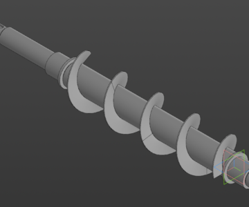 3D модель Вал-шнек винтового питателя - 12 вариант