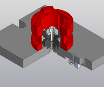 3D модель Специальное приспособление для фрезерной обработки торца полумуфты