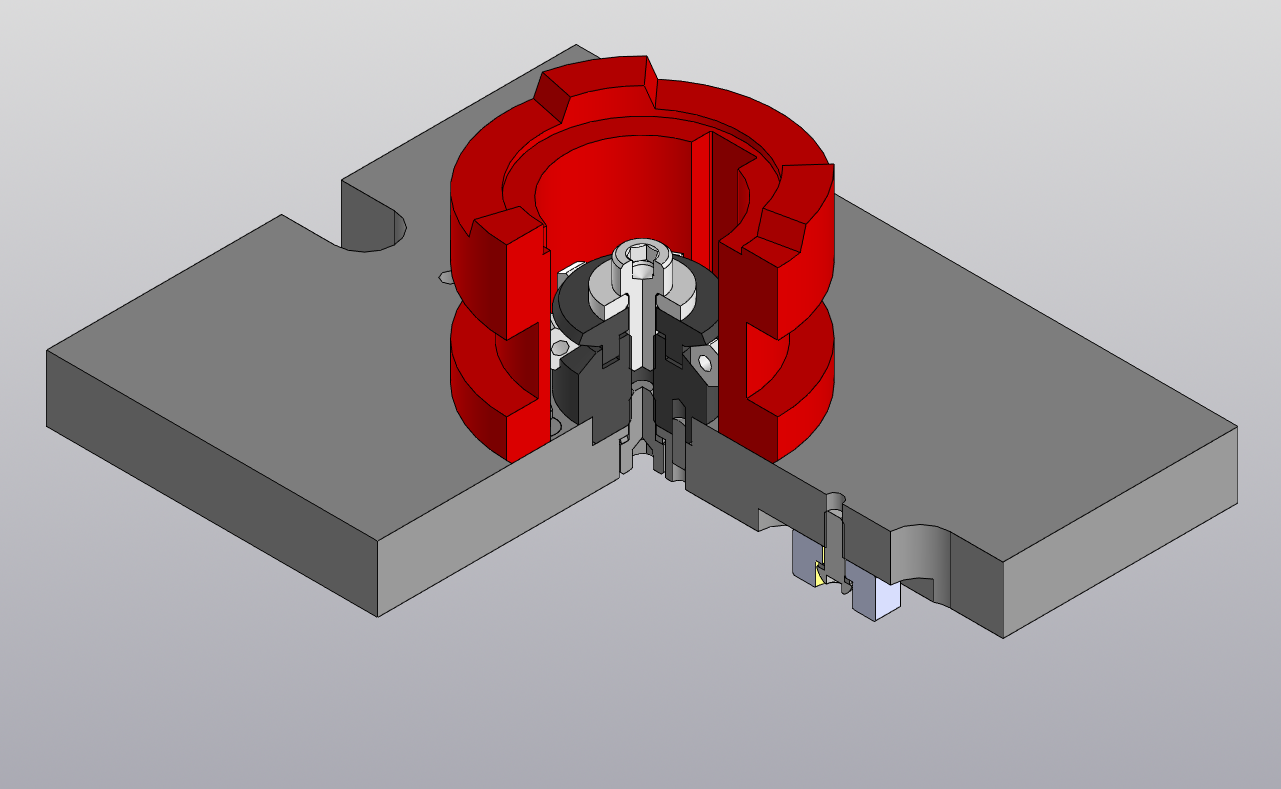 3D модель Специальное приспособление для фрезерной обработки торца полумуфты
