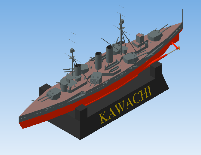 3D модель Линкор "Kawachi"