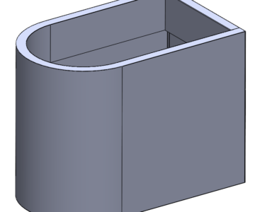 3D модель Клумба металлическая полукруглая 1050х650х800