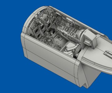 3D модель Кабина для масштабной модели самолета Hawker Sea Fury