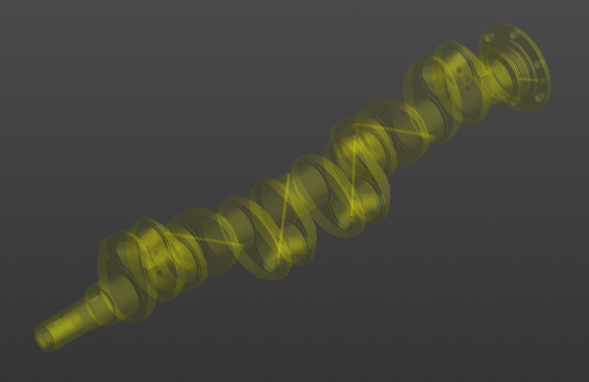 3D модель Вал коленчатый ЗИЛ-164 (150В-1005020)