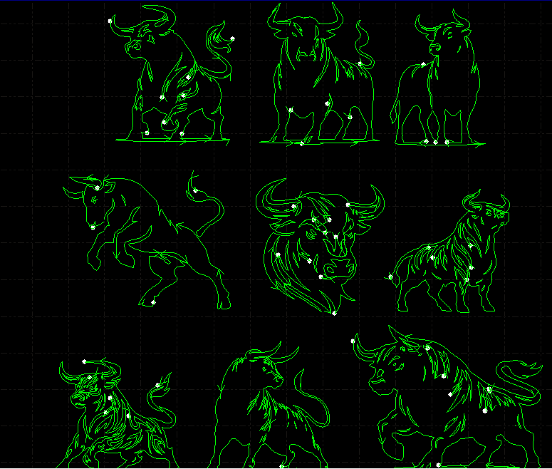 Чертеж Контуры dxf телец