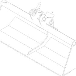 3D модель Ковш планировочный для мини экскаватора 1200.