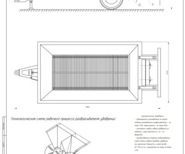 Чертеж Повышение качества обработки почвы модернизацией разбрасывателя минеральных удобрений 1РМГ-4, разработкой разбрасывателя обеспечивающего равномерность подачи удобрения