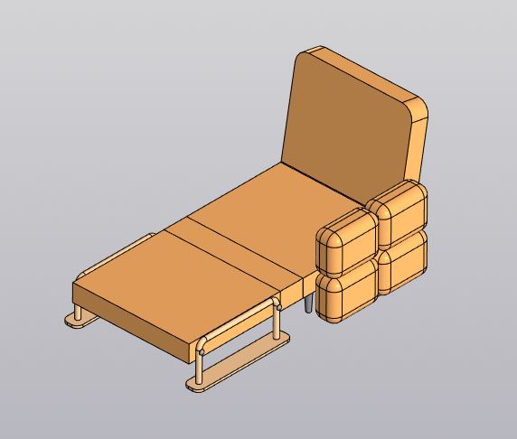 Чертеж Кресло-кровать