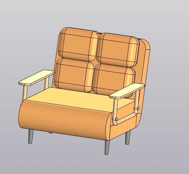 Чертеж Кресло-кровать