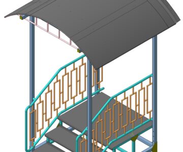 3D модель Крыльцо с навесом