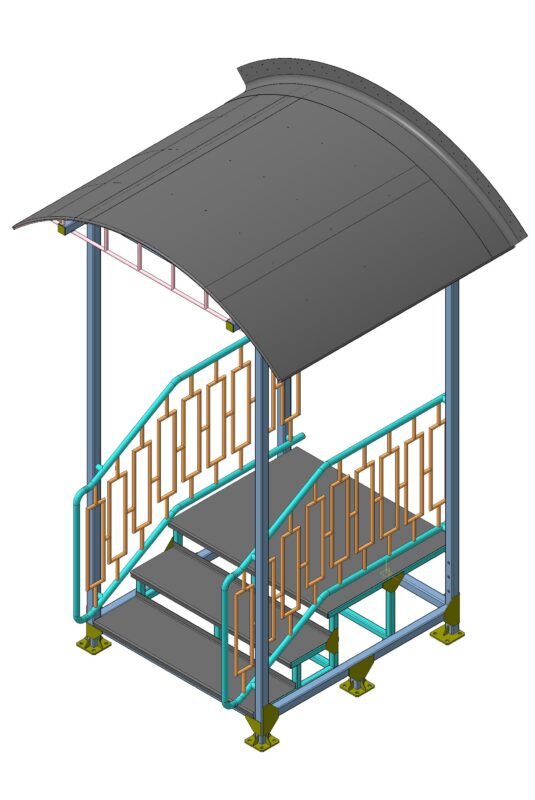 3D модель Крыльцо с навесом