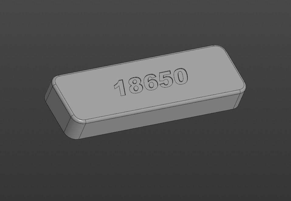 3D модель Бокс для аккумуляторов 18650