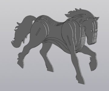 3D модель Модель Лошадь пазл 3D символ 2026