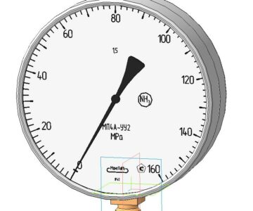 3D модель Модель манометра МП4а-УУ2 "Манотомь" 160МПа