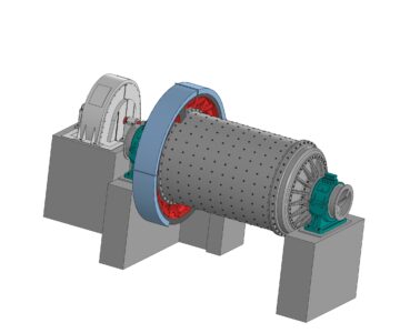 3D модель Мельница шаровая с решеткой МШР 3600х5000