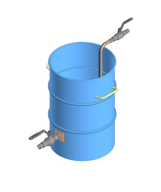 3D модель Мешалка воздушная в 200-литровой бочке