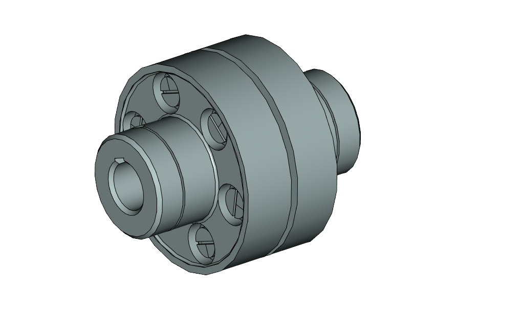 3D модель Муфта МУВП параметрическая сборка