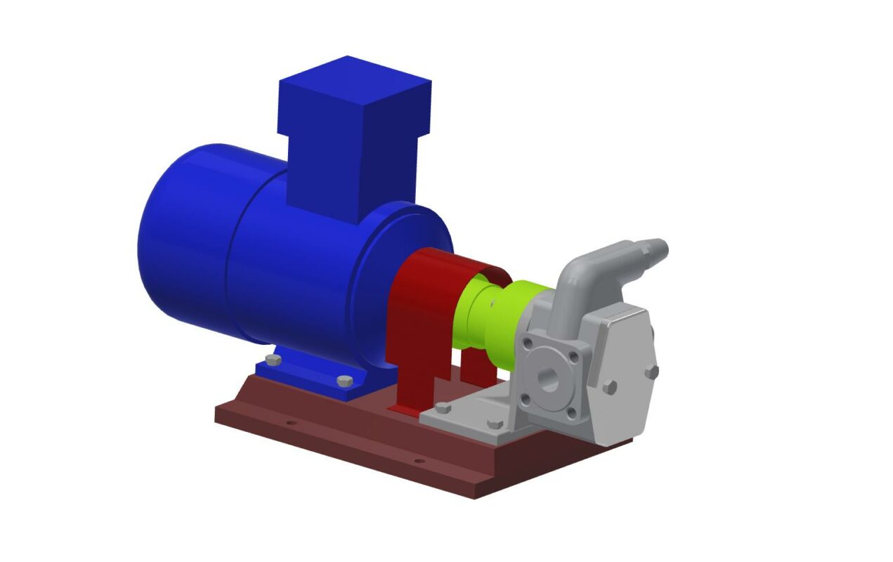 3D модель Насос шестеренчатый НМШ 5/25-4,0/10